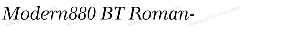 Modern880 BT Roman字体转换